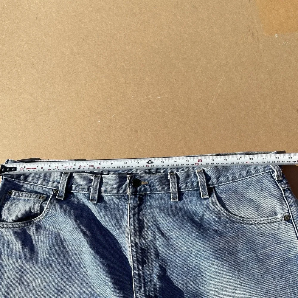 Carhartt B18 STW Traditional Fit Straight Jean Mens 46x30 Stone Wash Denim